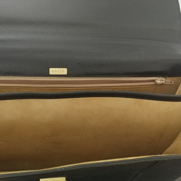 Bally Black Men's Leather Briefcase - Picture 3 of 7